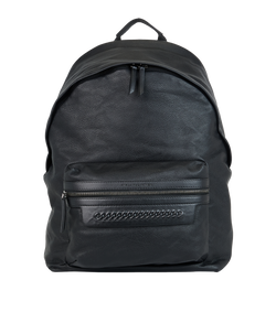 Backpack, Faux Leather, Black, MII, DB, 2*